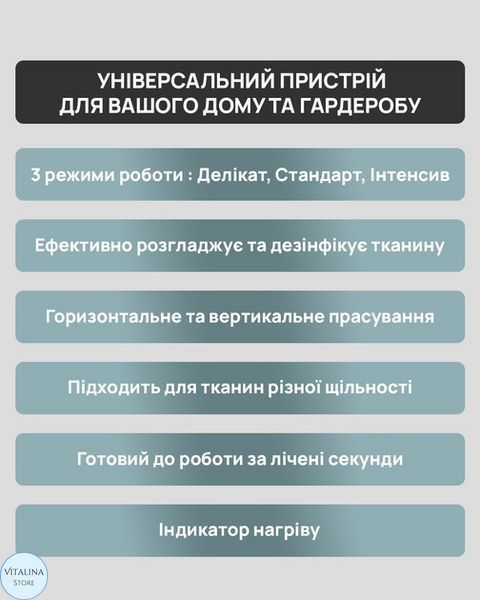Відпарювач ручний ELORY EL-02 2400W Сенсорний дисплей 3 Режими 330 мл Рукавичка в подарунок ELORY EL-02  фото