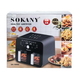 Аерогриль електрична 10л на дві чаші 2400Вт SOKANY SK- 10008 298 фото 9