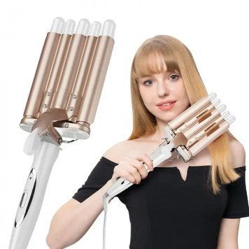 Плойка-щипці на п'ять хвиль для завивання волосся Gemei GM-2932 210 фото