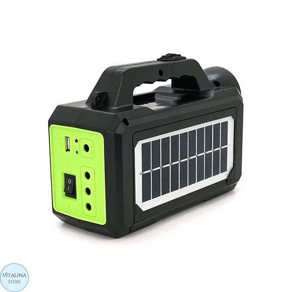 Ліхтар на сонячній батареї з PowerBank GDPlus GD-8077 + 2 лампочки GDPlus GD-8077 фото